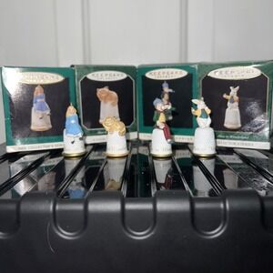 Hallmark Keepsake Mini Ornaments Alice in wonderland Series Complete Set Bell